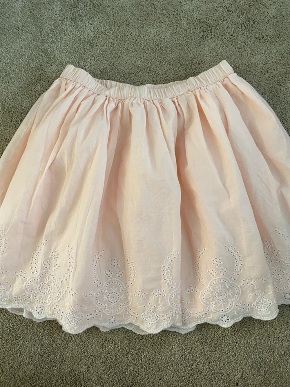 GAP Light Pink Eyelet Circle Skirt